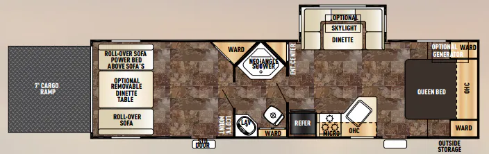 Forest River Cherokee Wolf Pack 28WP floor plan