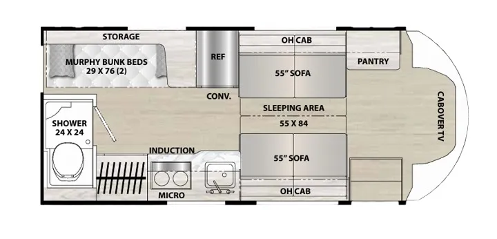 Coachmen Cross Trail Xtreme 20BH floor plan