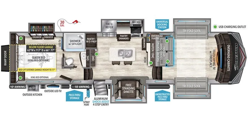Grand Design Momentum 376THS floor plan