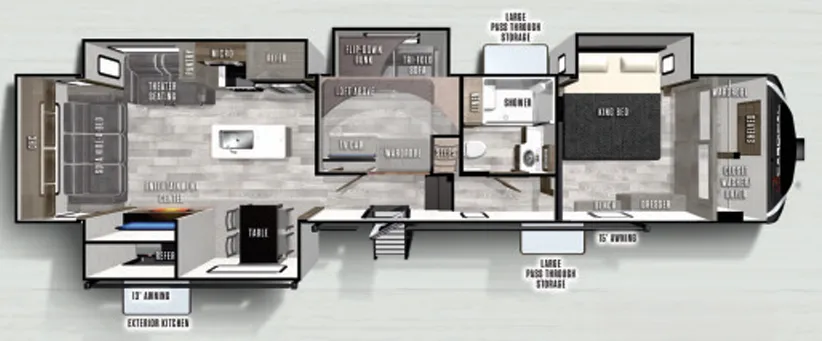 2022 Forest River Cardinal Limited 377MBLE - Floor plan