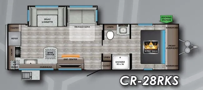 CrossRoads Cruiser Aire 28RKS floor plan