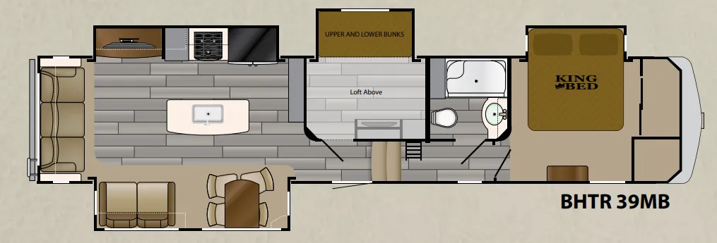 Heartland Bighorn Traveler 39MB floor plan