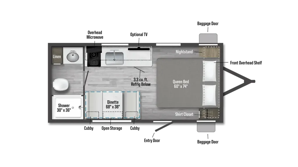 2025 Winnebago Access 15RB floor plan