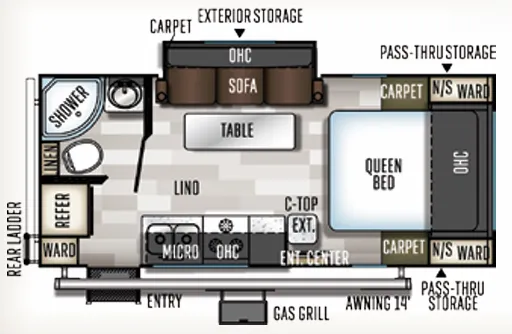 Forest River Flagstaff Micro Lite 21FBRS floor plan