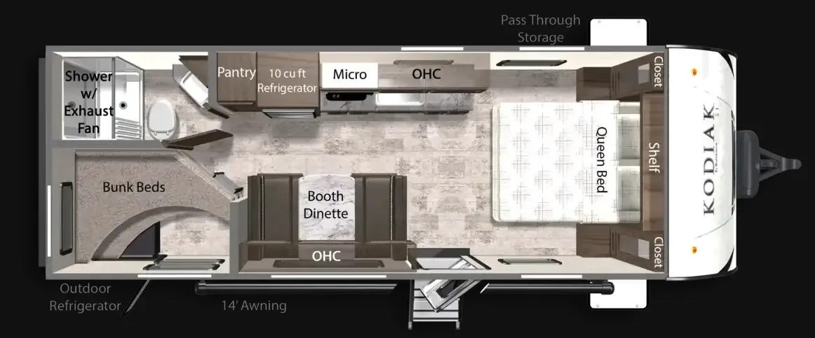 Dutchmen Kodiak 220BHS floor plan