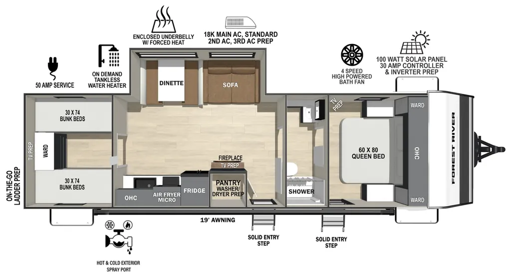 2026 Forest River IBEX New Trail Edition TRAIL28 floor plan