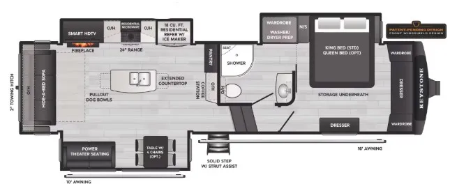 2026 Keystone Montana High Country 295RL floor plan