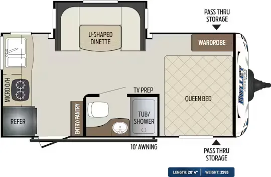 Keystone Bullet Crossfire 1750RK floor plan