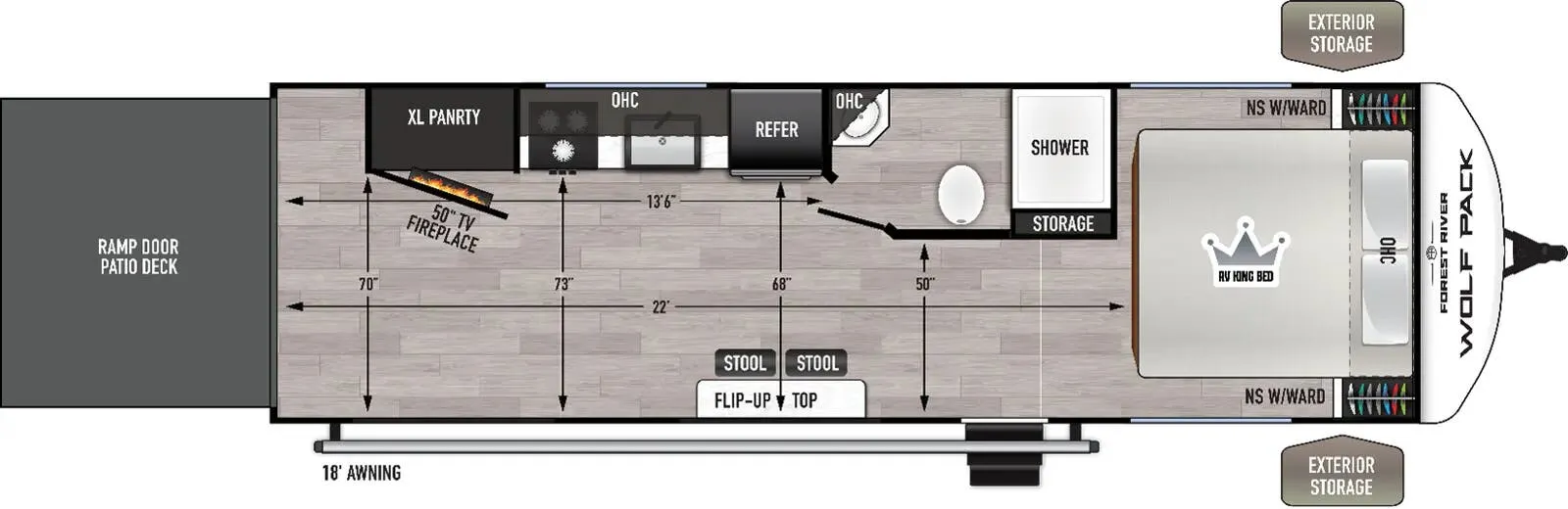 Forest River Cherokee Wolf Pack 26 135 floor plan