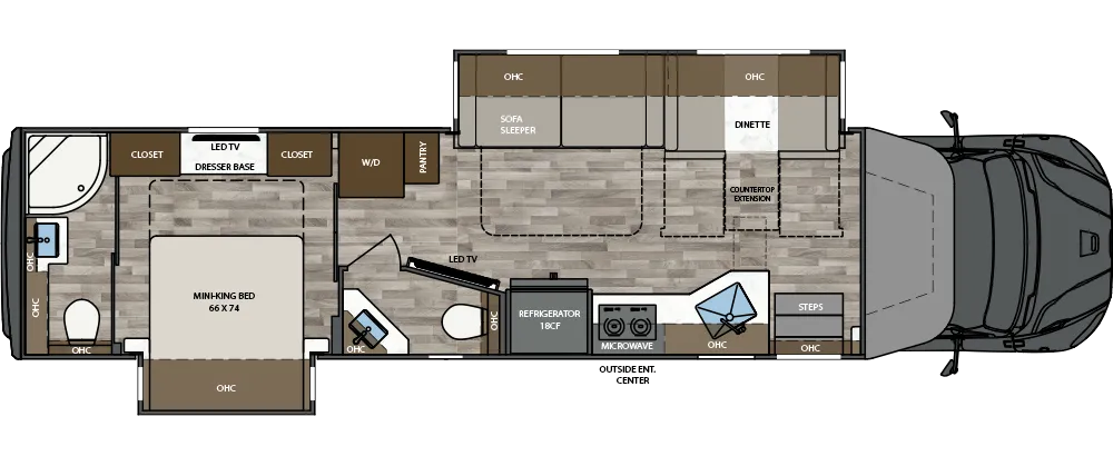 Renegade RV Verona 40VRB floor plan