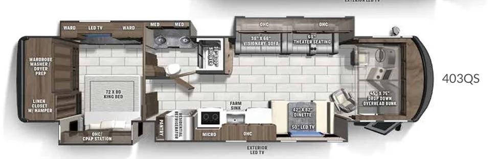 Coachmen Sportscoach RD 403QS floor plan