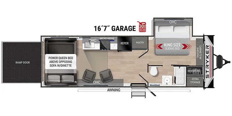 2023 Cruiser RV Stryker ST-2516 - Floor plan
