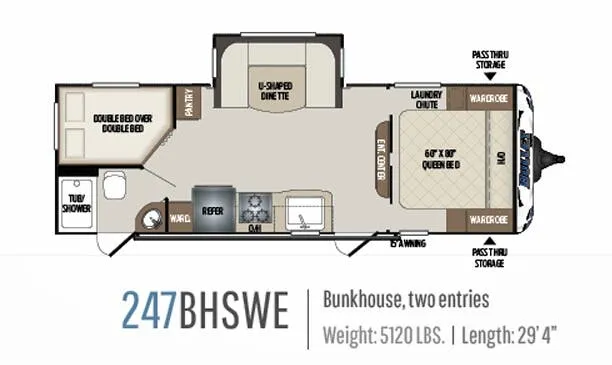Keystone Bullet 247BHSWE floor plan