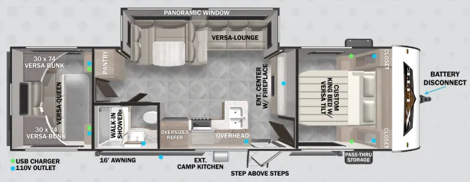 2024 Forest River Wildwood X-Lite 28VBXL floor plan