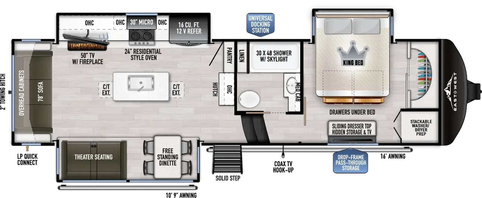 East to West Ahara 325RL floor plan