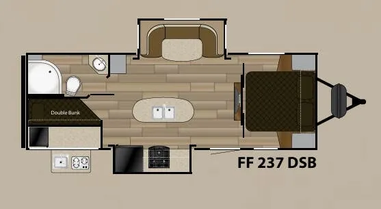 Cruiser RV Fun Finder Xtreme Lite 237DSB floor plan