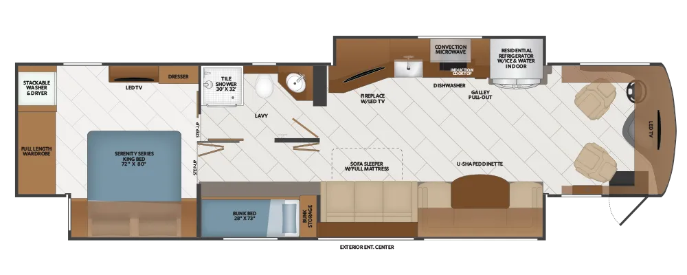2026 Fleetwood Discovery LXE 40G floor plan