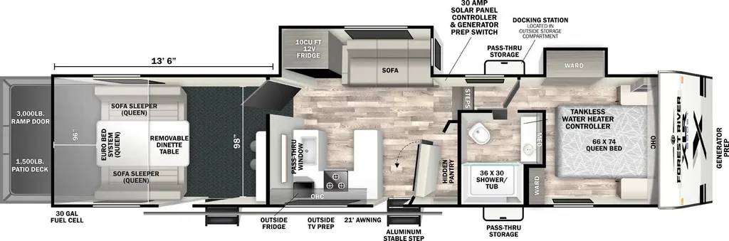 2025 Forest River XLR Boost 363BX floor plan