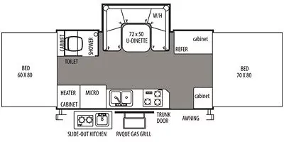 2014 Forest River Rockwood Highwall HW277 - Floor plan