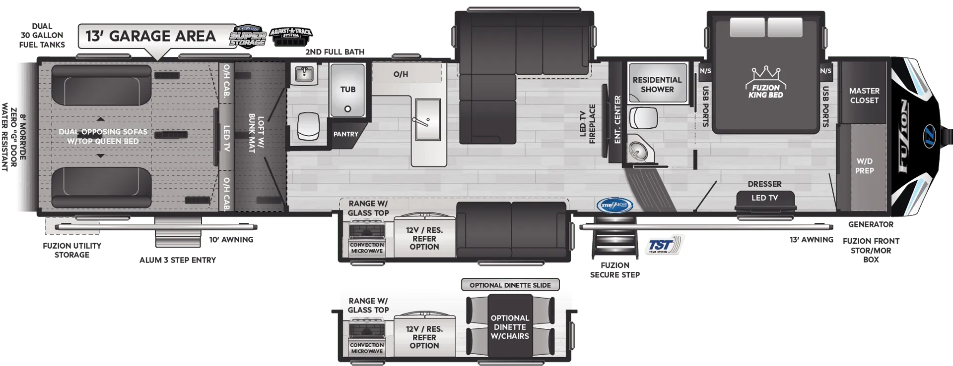 Keystone Fuzion 430 floor plan