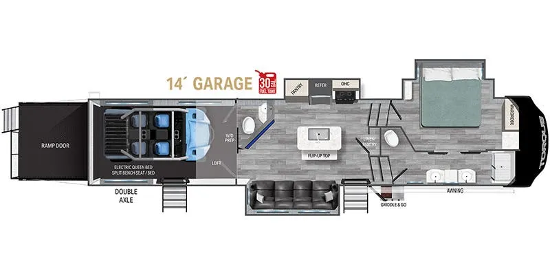 Heartland Torque TQ 384 floor plan