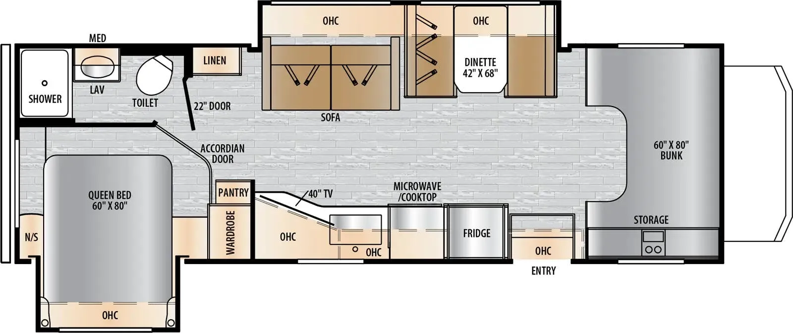 East to West Entrada 2600DS floor plan