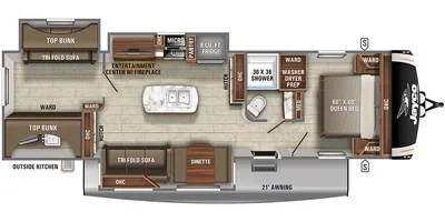 2021 Jayco Eagle HT 312BHOK - Floor plan