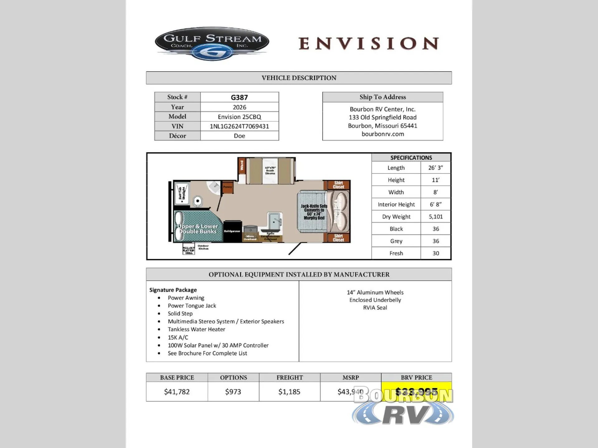 2026 Gulf Stream RV Envision Signature Series 25CBQ - Photo 3