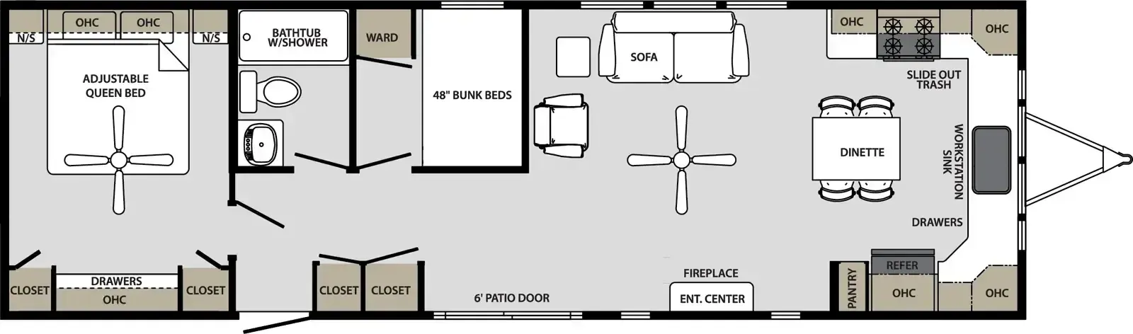 Forest River Quailridge Premier Canada 44FKBH-C-P floor plan