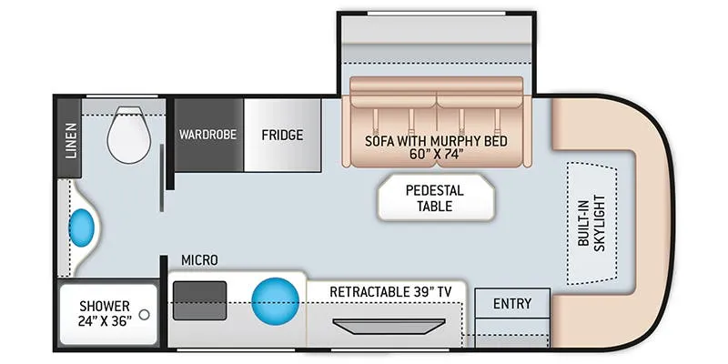 2023 Thor Motor Coach Compass 23TE floor plan