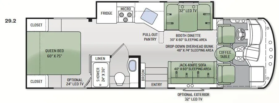 Thor Motor Coach A.C.E. 292 floor plan