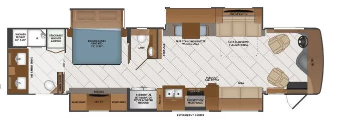 Fleetwood Discovery 38W floor plan