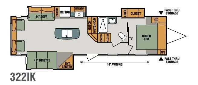 K-Z Sportsmen 322IK floor plan