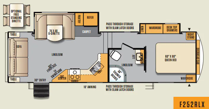 Forest River Wildcat Maxx 252RLX floor plan
