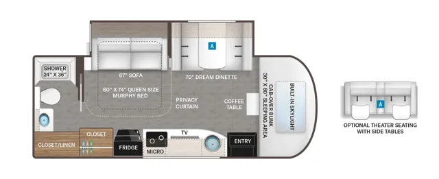 2027 Thor Motor Coach Tiburon 24FB - Floor plan