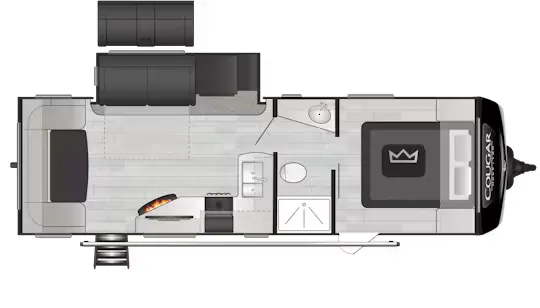 Keystone Cougar Half-Ton 25RDSWE floor plan