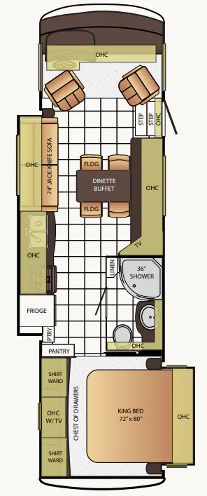Newmar Bay Star 3103 floor plan