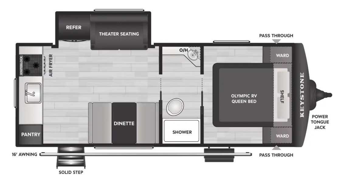 Keystone Hideout 212RKSWE floor plan