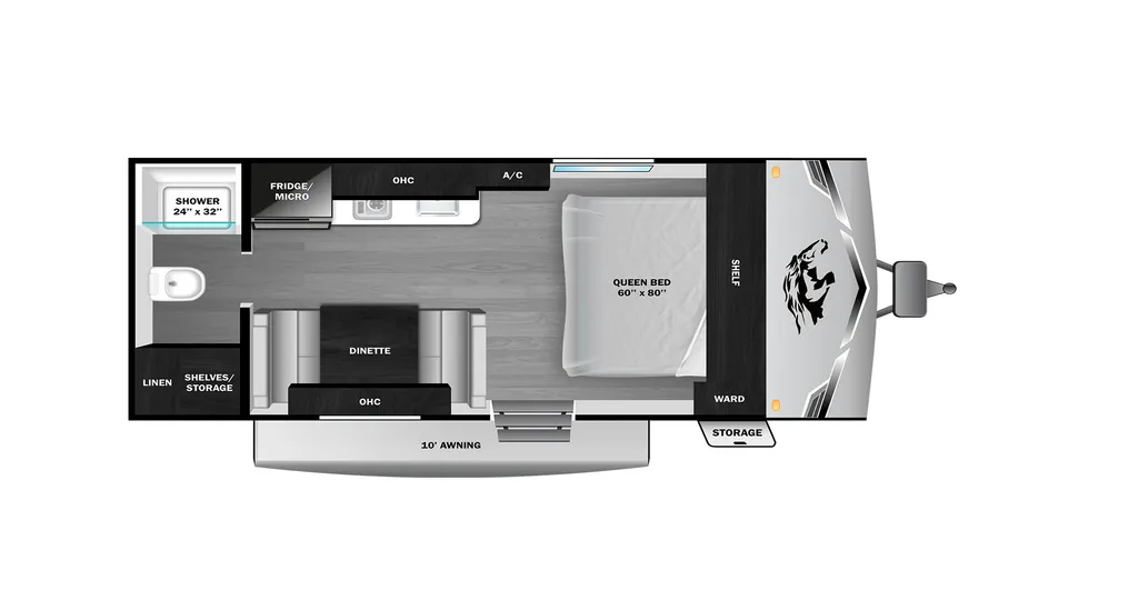 2026 Open Range RV Open Range Colt 17QB floor plan