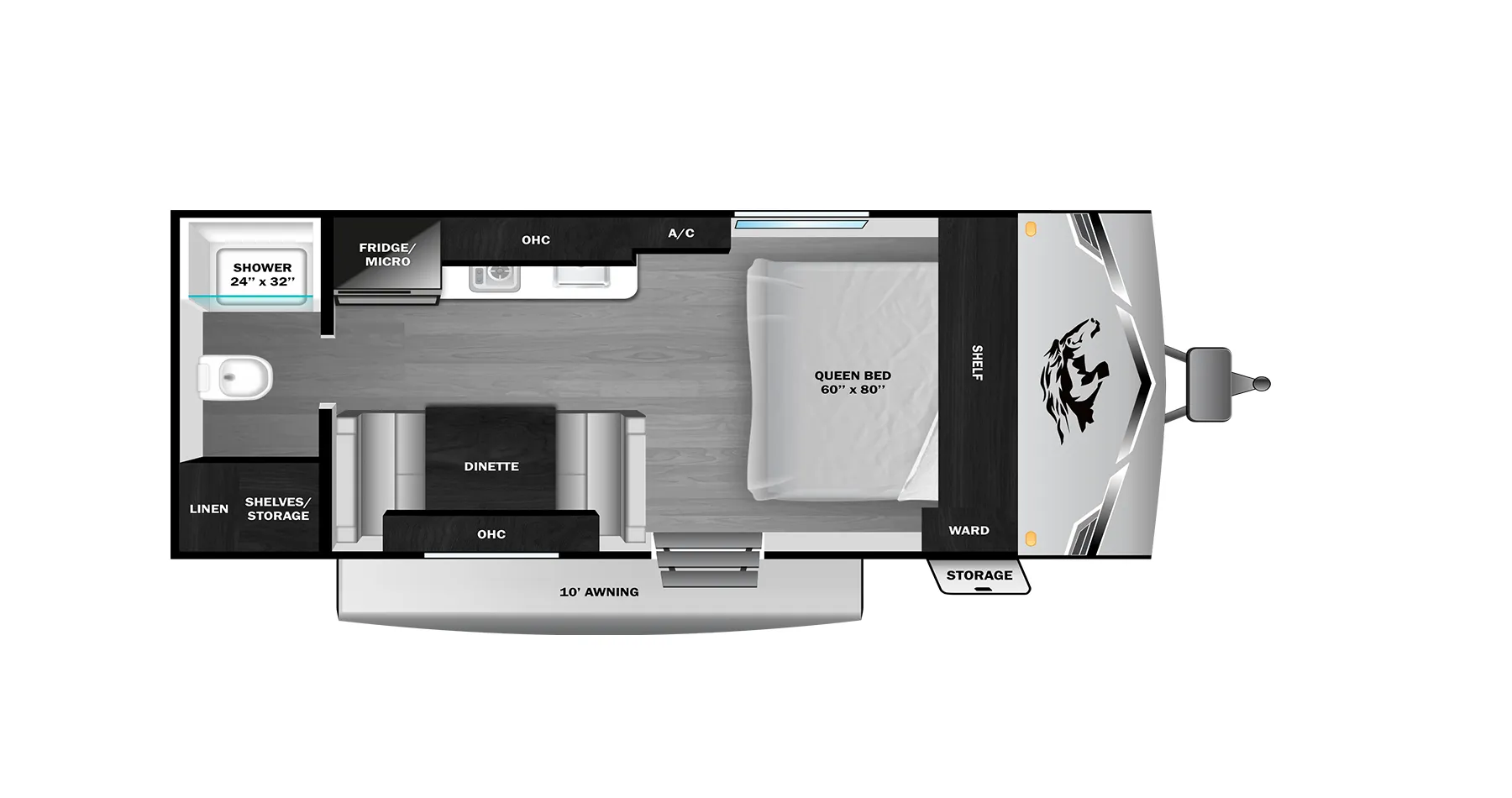 2026 Open Range RV Open Range Colt 17QB - Floor plan