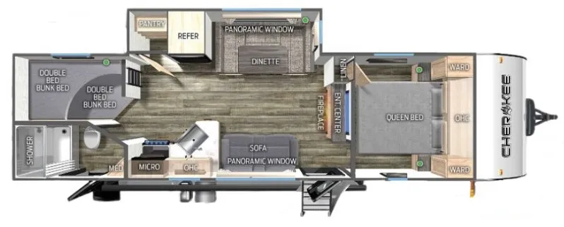 2021 Forest River Cherokee Patriot Edition 274BRB - Floor plan