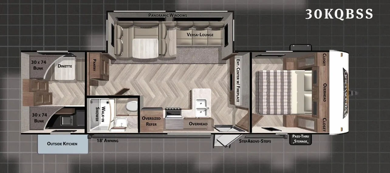 Forest River Wildwood 30KQBSS floor plan