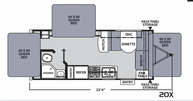 Coachmen Apex Nano 20X floor plan