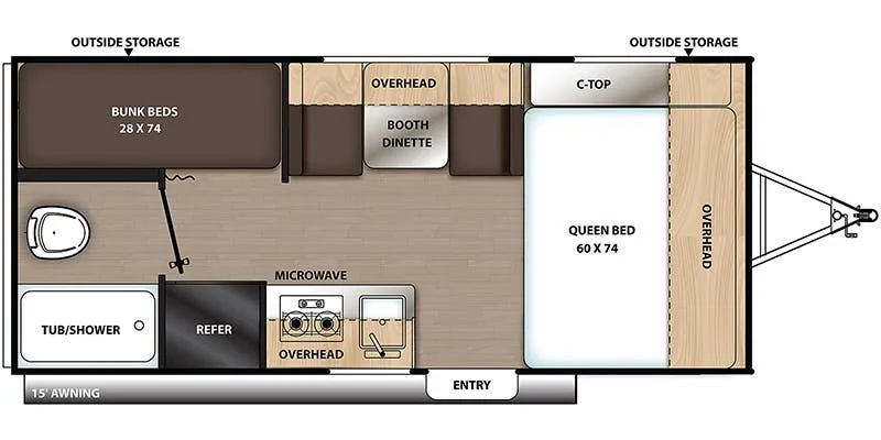 Coachmen Catalina Summit 174BH floor plan
