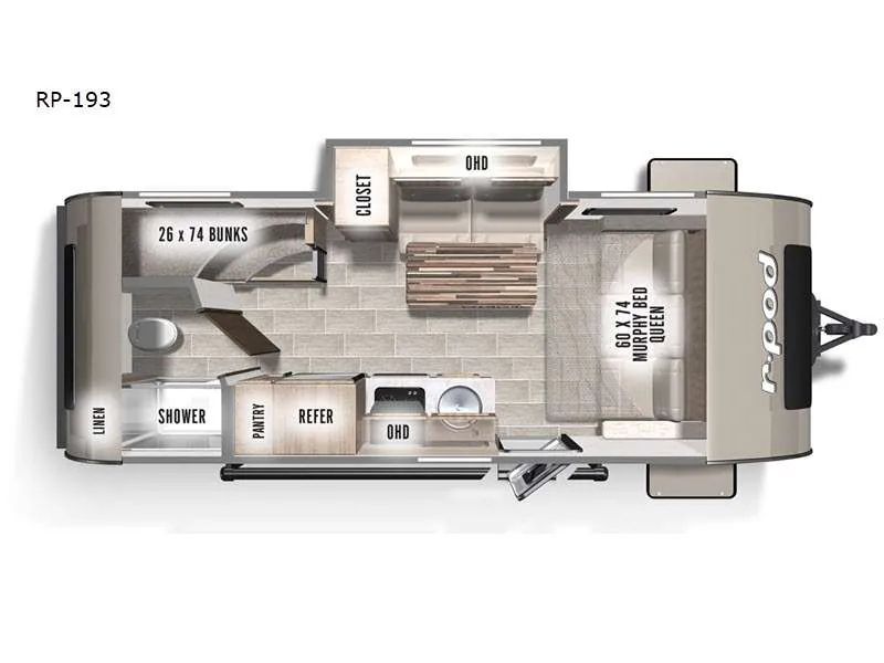 2022 Forest River R-Pod RP-193 — Floor plan