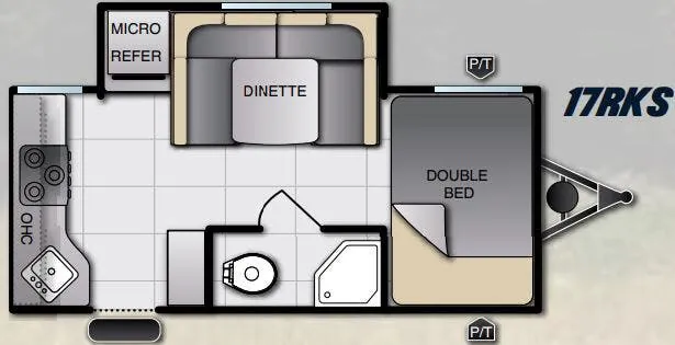 Pacific Coachworks Tango Mini 17RKS floor plan