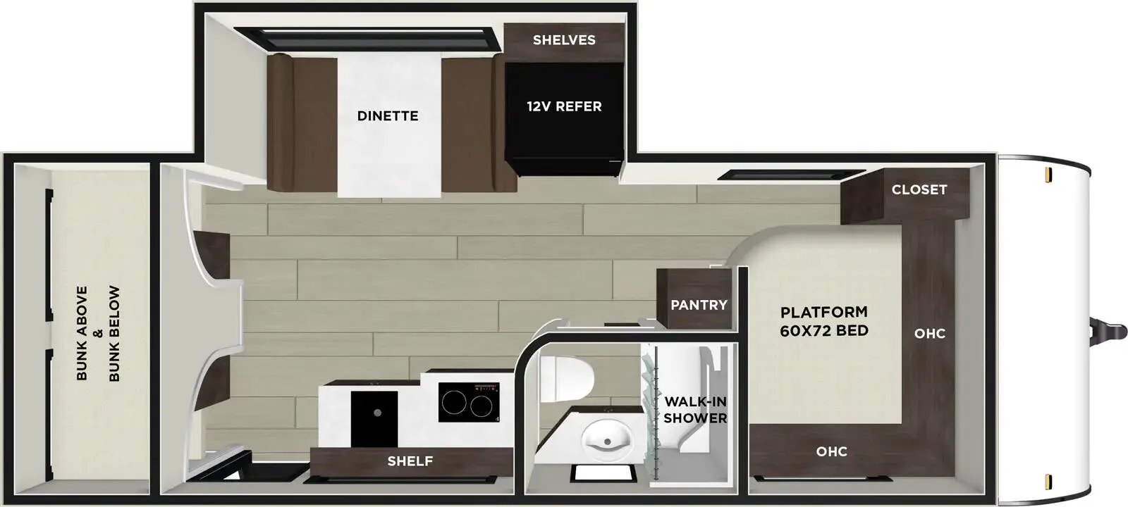 Forest River Wildwood FSX 180ICE floor plan