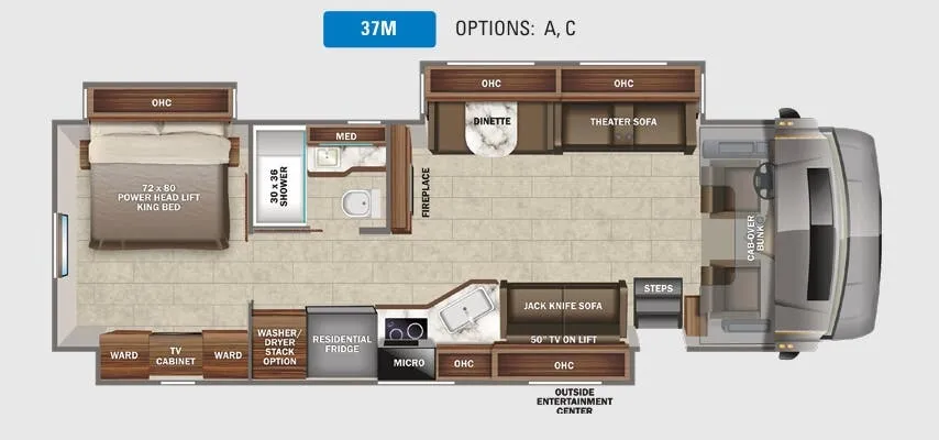 Jayco Seneca Prestige 37M floor plan