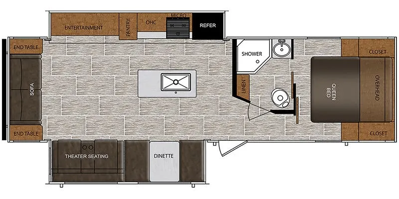 2020 Prime Time Avenger 28REI - Floor plan