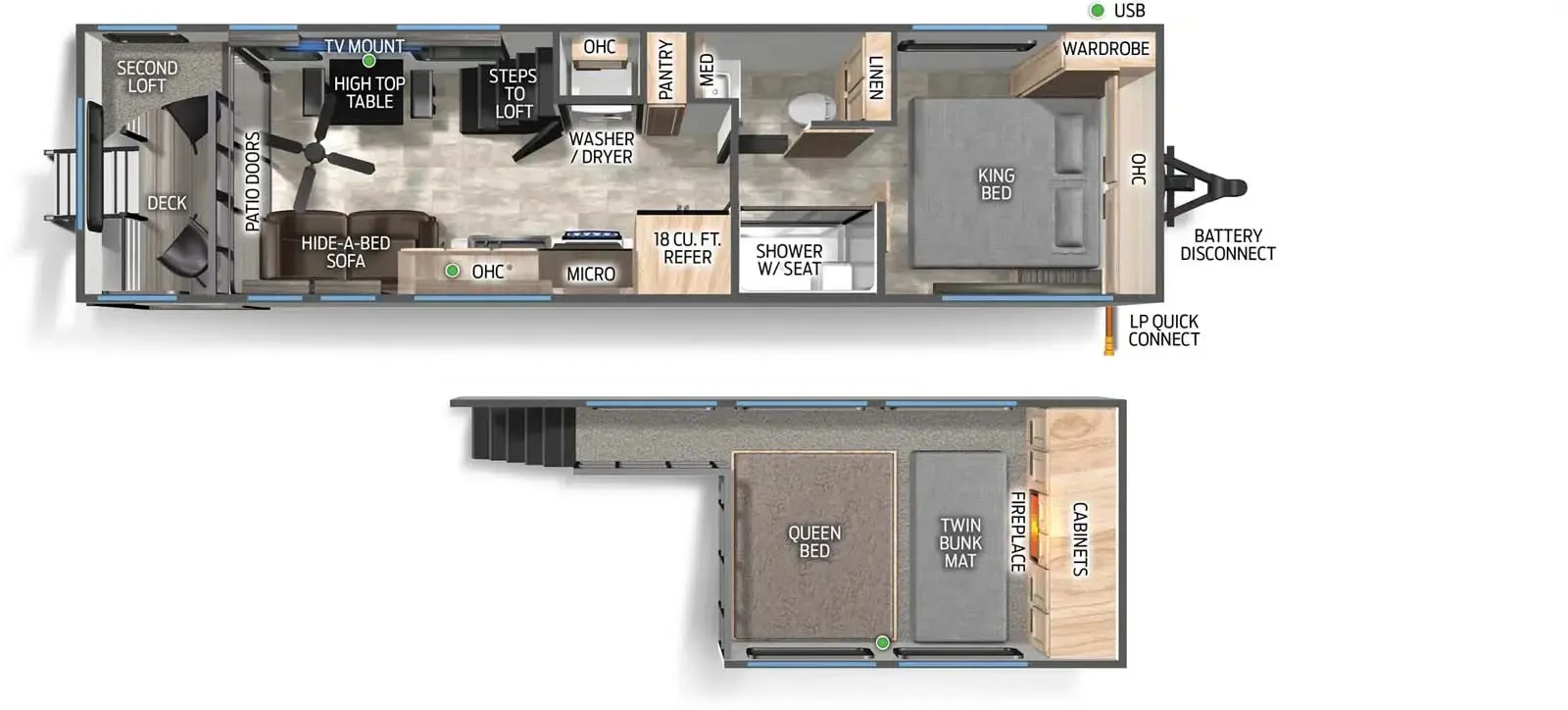 2027 Forest River Cherokee Timberwolf 20OG - Floor plan